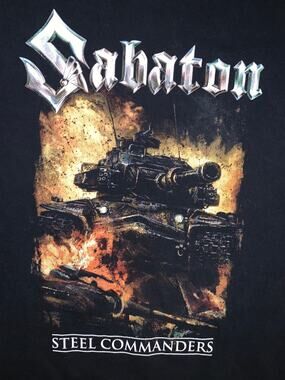 Sabaton Steel Commanders T Shirt Womens XL Black World of Tanks Power Metal